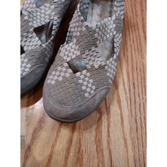 Skechers Taupe Savor‎ Entice Woven Relaxed Fit Slip-On Memory Foam Shoes 9.5 - Picture 2 of 10